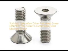 Ατσάλι ατσάλι Allen Driver Flat Head Screw DIN7991/ Hex Socket Countersunk Head Machine Screw