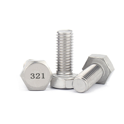 UNC νήμα πλήρης νήματος Hex Head Bolt DIN933 σε austenitic ανοξείδωτο χάλυβα 321 0Cr18Ni10Ti