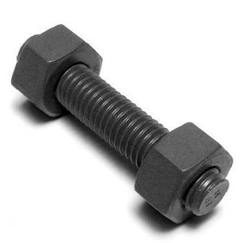 ASTM A193 B7 Πυροβολητής C/W ASTM A194 2H Βαρύς έξαρτος καρφώνας και επίπεδος στρογγυλός πλυντήρας επικαλυμμένος με ψευδαργύριο