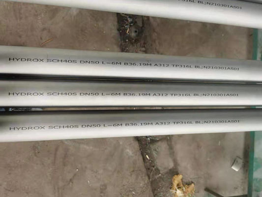 TP316L χωρίς συγκόλληση σωλήνας ASTM A312 ανοξείδωτου με την ΚΑΠ τελών