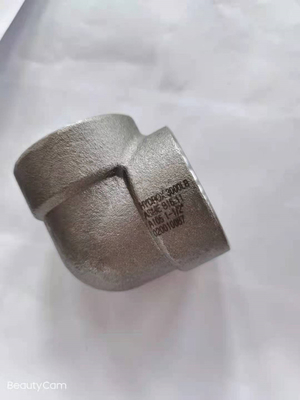 Ίσος αγκώνας ASME B16.11 90 βαθμού τοποθετήσεων σωληνώσεων χάλυβα κατηγορίας 3000LB SW